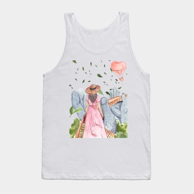 Fairytale Vintage Girl Tank Top by Martsy